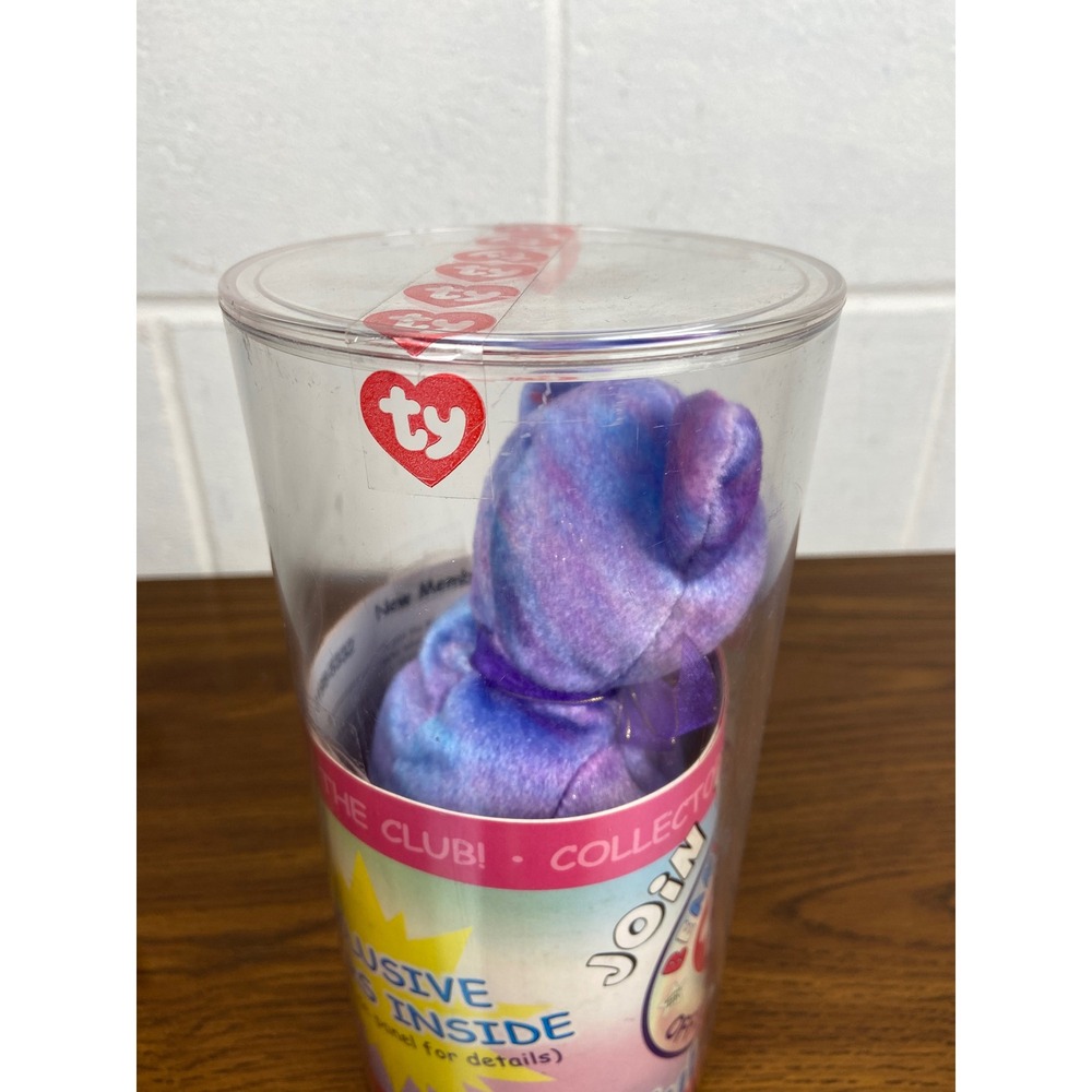 VTG Ty Beanie Babies Clubby IV Purple Plush Bear Official Club Collector Kit NIB - Picture 4 of 6